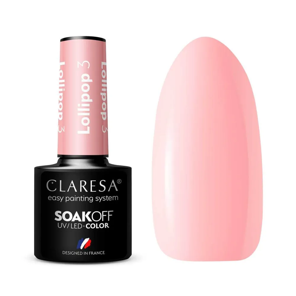 CLARESA Lollipop 3 - Стойкий гибридный гель лак для ногтей, 5ml