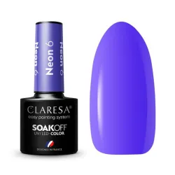 CLARESA NEON 6 - Стойкий гибридный гель лак для ногтей, 5ml
