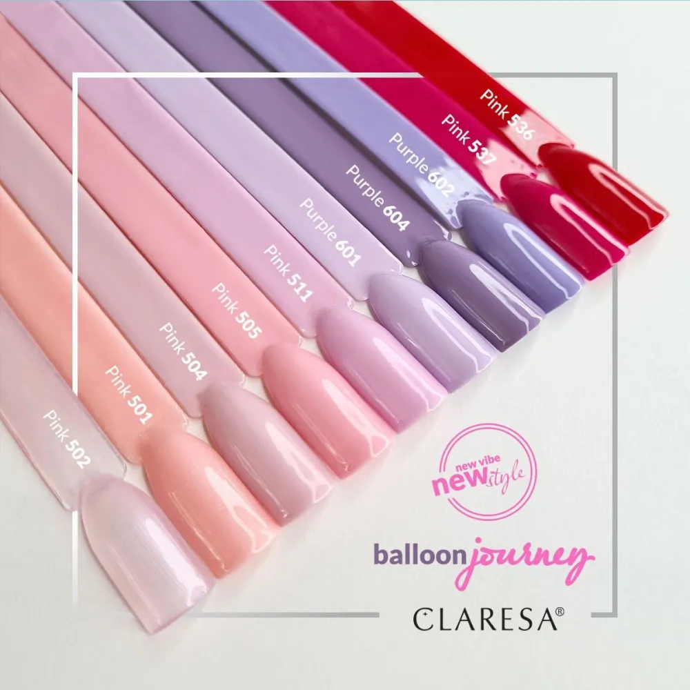CLARESA PINK 530 - Стойкий гибридный гель лак для ногтей, 5ml