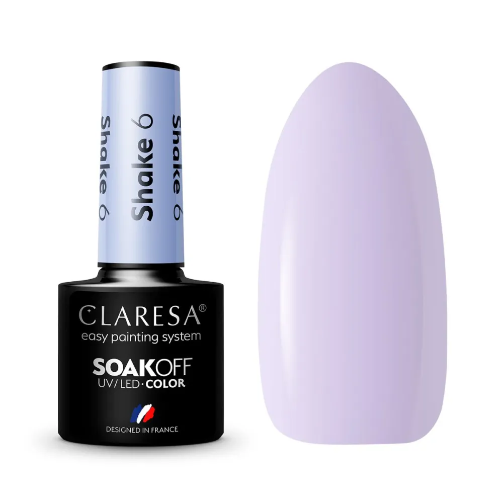 CLARESA Shake 6 - Стойкий гибридный гель лак для ногтей, 5ml