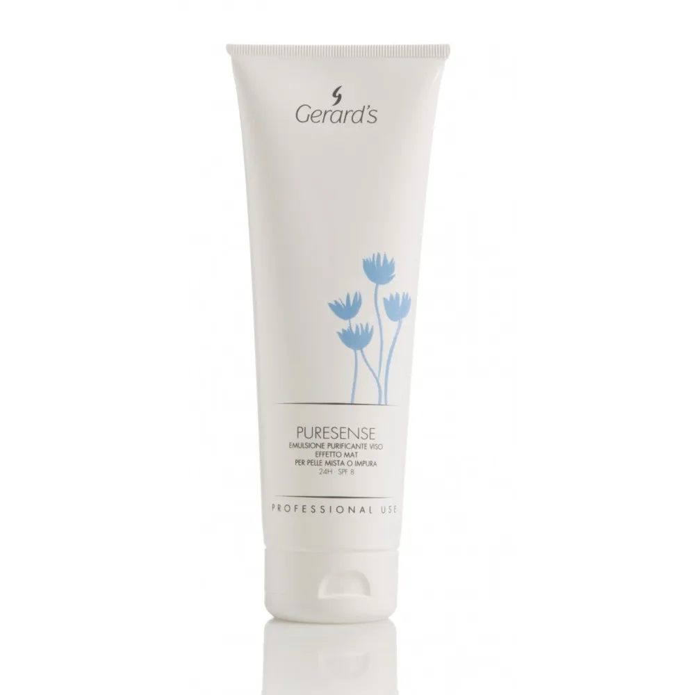 GERARD'S PURESENSE Purifying and mattifying face emulsion for combination or impure skin 24H, SPF8 - Очищающая матирующая эмульсия для комбинированной/проблемной кожи SPF8 24ч, 250ml GERARD'S PURESENSE Purifying and mattifying face emulsion for combination or impure skin 24H, SPF8 - Очищающая матирующая эмульсия для комбинированной/проблемной кожи SPF8 24ч, 250ml
