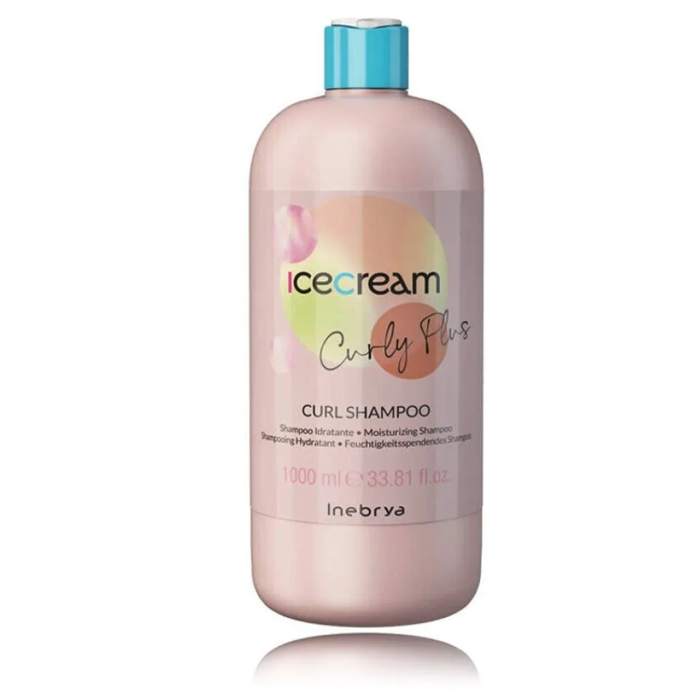 Inebrya Ice Cream Curly Plus Shampoo - Mitrinošs šampūns cirtainiem matiem, 1000ml Inebrya Ice Cream Curly Plus Shampoo - Mitrinošs šampūns cirtainiem matiem, 1000ml
