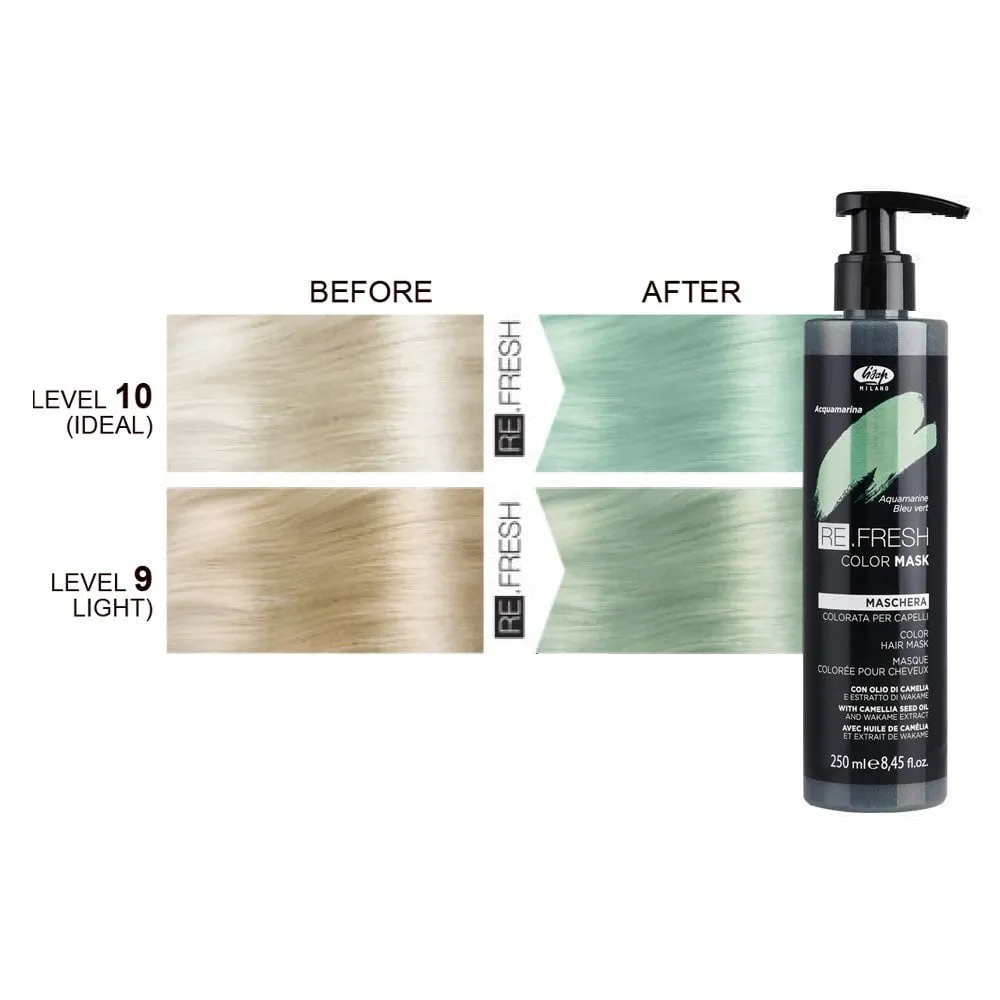 Lisap Milano Re.Fresh Color Mask - Тонирующая маска для волос, AQUAMARINE