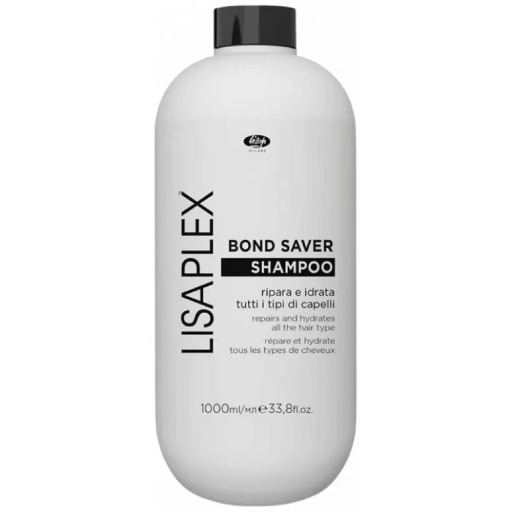 Lisap Lisaplex Bond Saver Shampoo - Atjaunojošs un mitrinošs šampūns visiem matu tipiem, 1000ml