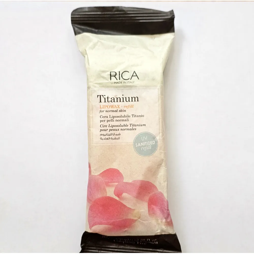RICA Titanium wax - Rozā vasks ar titāna dioksīdu, 100ml