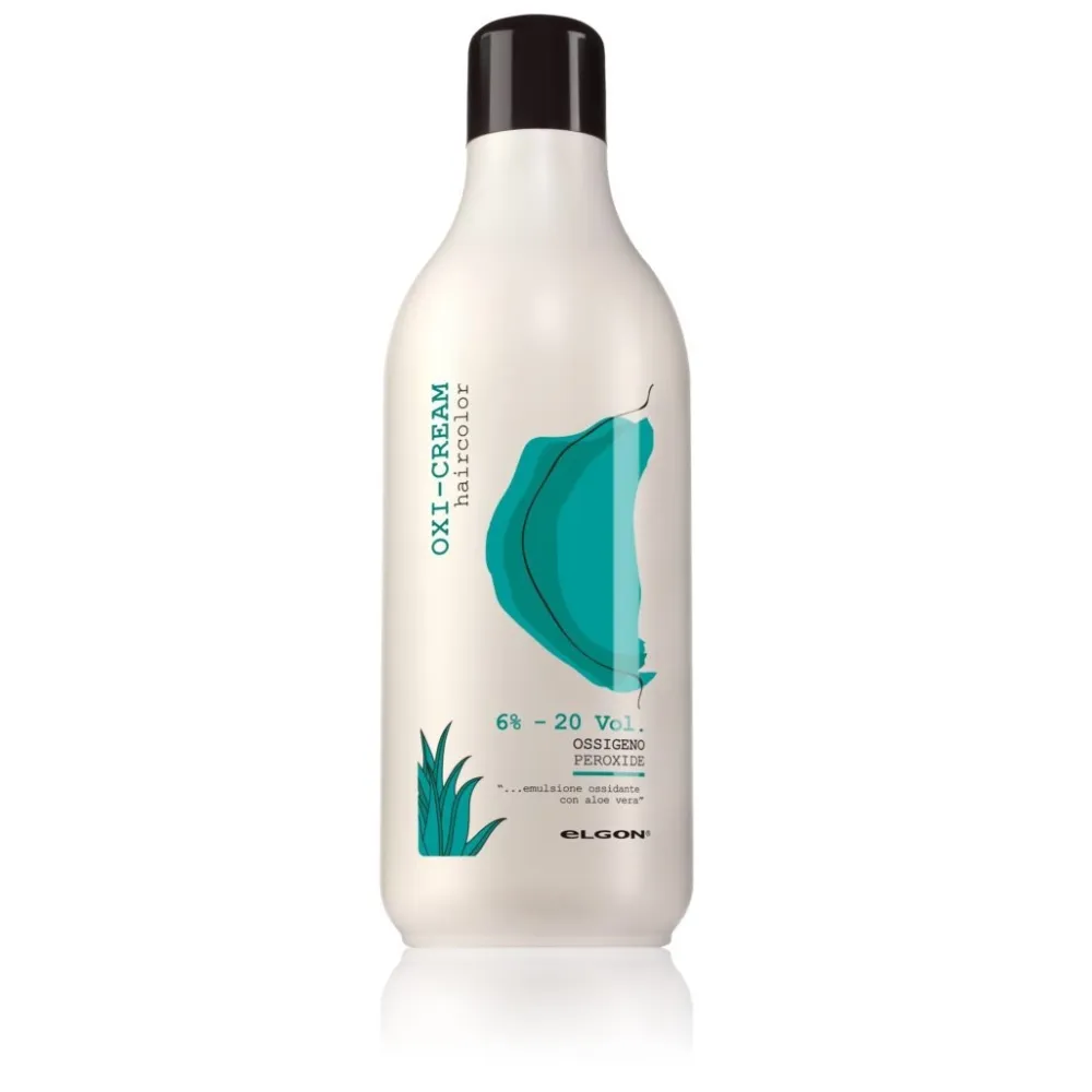 ELGON Oxi-cream haircolor 6% - Oksidējoša emulsija ar alveju, 1000ml