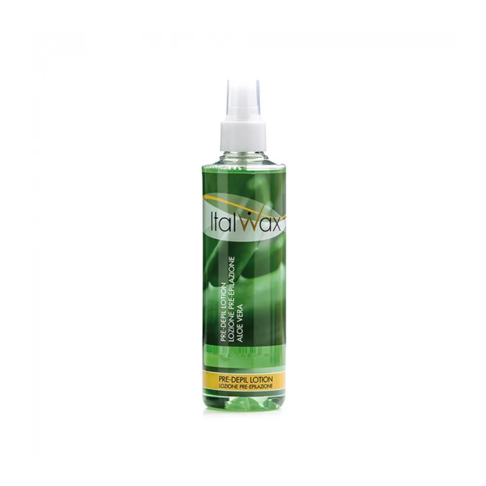 ItalWax PRE-DEPIL lotion ALOE VERA - Losjons pirms vaksācijas, ar alveju, 250ml ItalWax PRE-DEPIL lotion ALOE VERA - Losjons pirms vaksācijas, ar alveju, 250ml