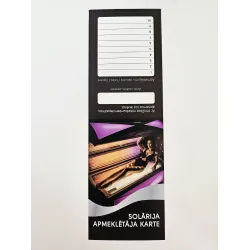 Solārija apmeklētāja karte