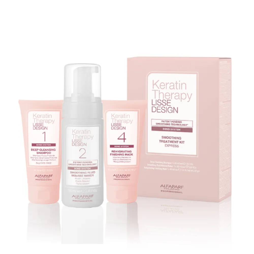 ALFAPARF Milano Keratin Therapy LISSE DESIGN Smoothing Treatment Kit - Комплект для процедуры выпрямления волос кератином
