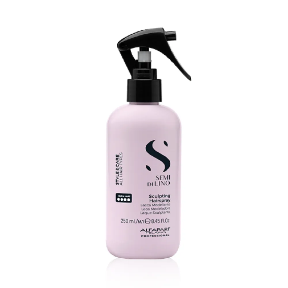 ALFAPARF Milano Semi Di Lino STYLE&CARE SCULPTING Hairspray - Лак для волос экстра сильной фиксации без газа, 250мл