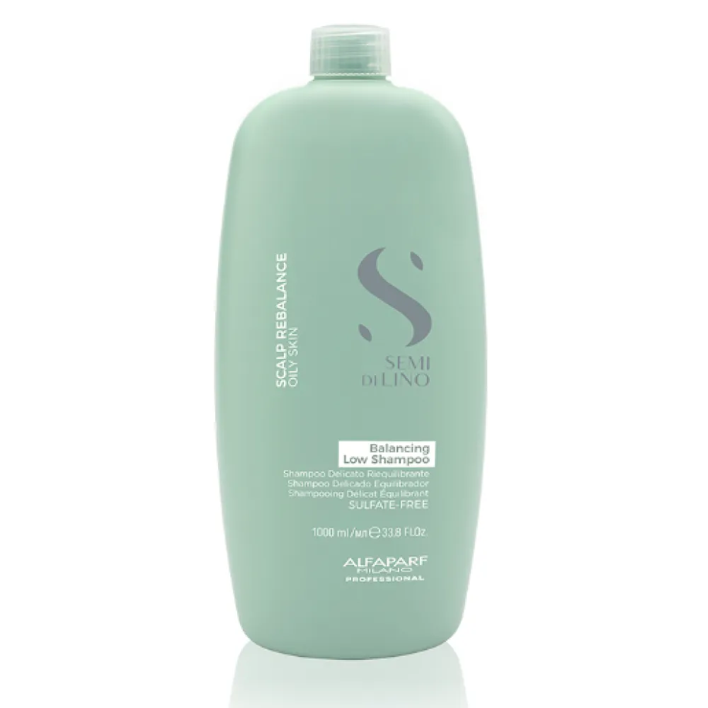 ALFAPARF Milano Semi Di Lino SCALP REBALANCE OILY Skin Shampoo - Līdzsvarojošs šampūns taukainai galvas ādai, 1000ml