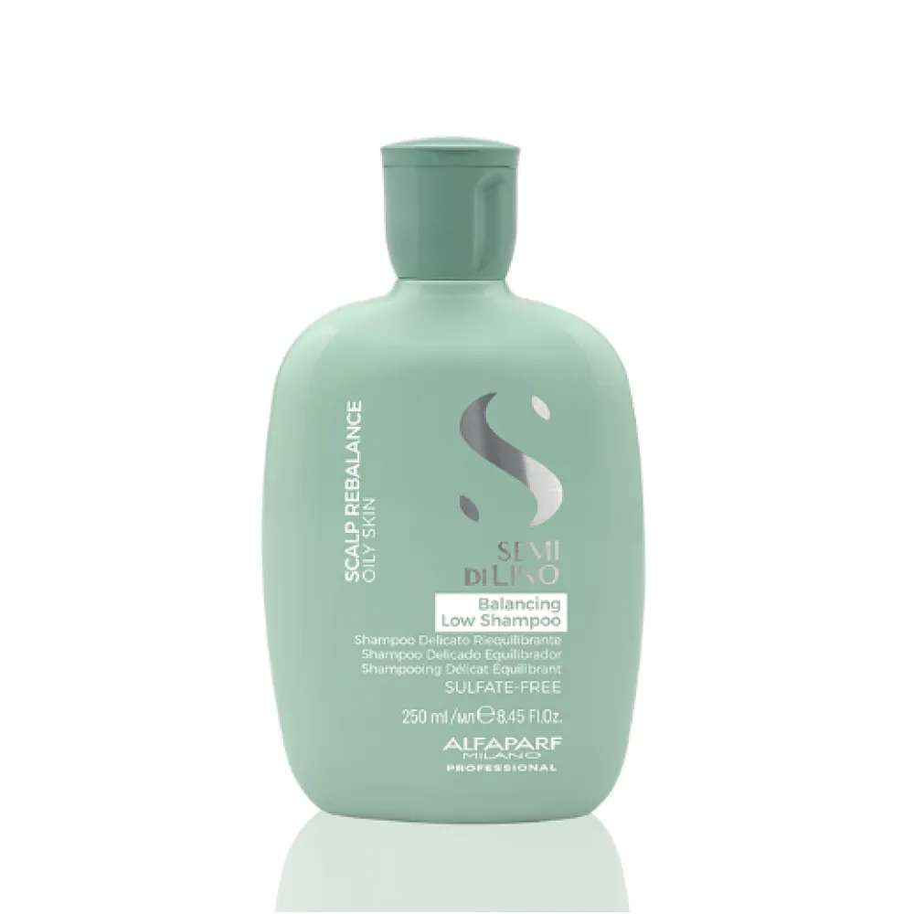 ALFAPARF Milano Semi Di Lino SCALP REBALANCE OILY Skin Shampoo - Līdzsvarojošs šampūns taukainai galvas ādai, 250ml
