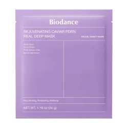 BIODANCE Biodance Rejuvenating Caviar PDRN Real Deep mask - Hidrogēla maska ar PDRN un laša ikru ekstraktu, 34g.