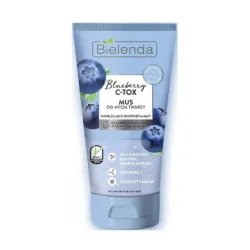 Bielenda Blueberry C-TOX Face Foam - Putas sejai, attīrošas, melleņu sēklu eļļa + C vitamīnu + aveņu ekstraktu, 135gr.