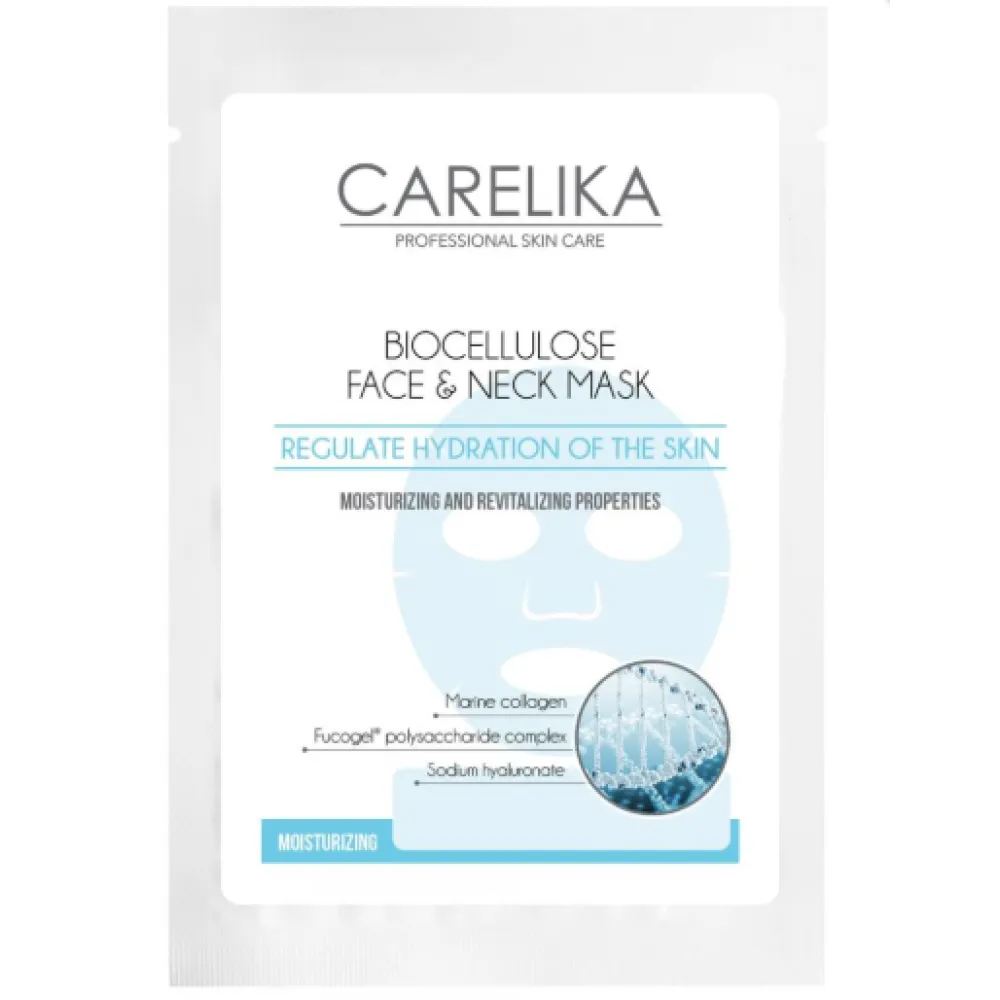 CARELIKA Biocellulose Face & Neck Mask, 18ml