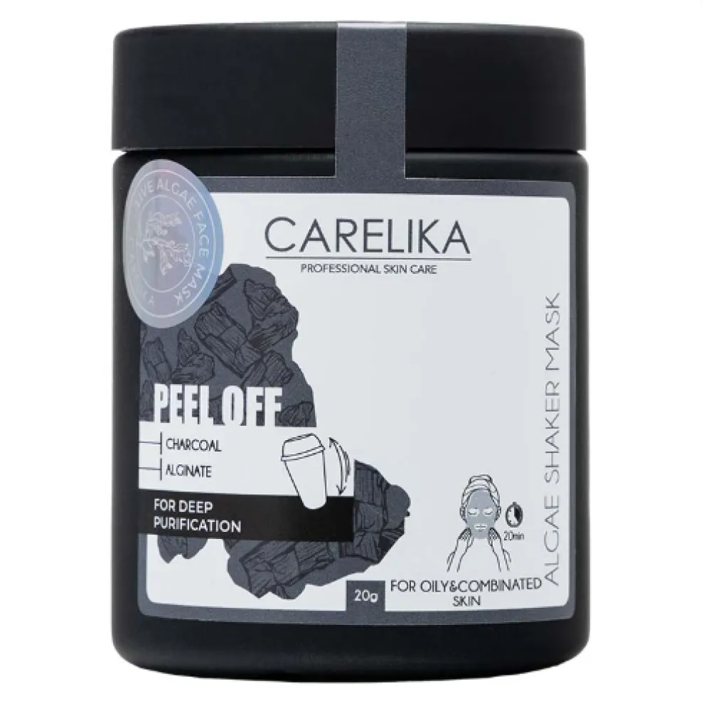 CARELIKA Shaker Peel Off Mask Charcoal, 20gr.