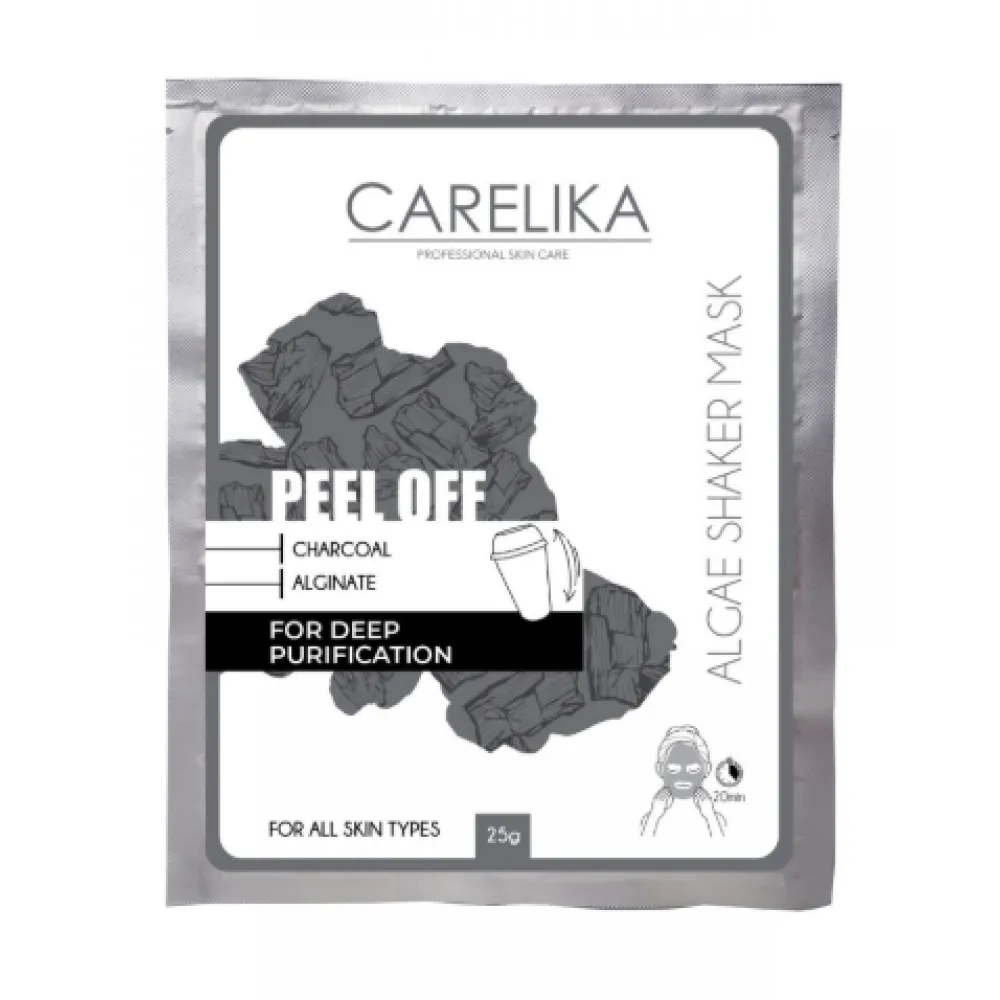 CARELIKA Shaker Peel Off Mask Charcoal, 20gr. CARELIKA Shaker Peel Off Mask Charcoal, 20gr.