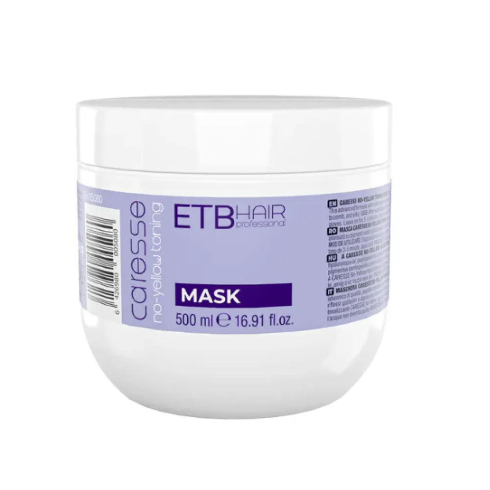ETB CARESSE No-Yellow Toning Mask - Tonējoša matu maska blondiem matiem, 500ml
