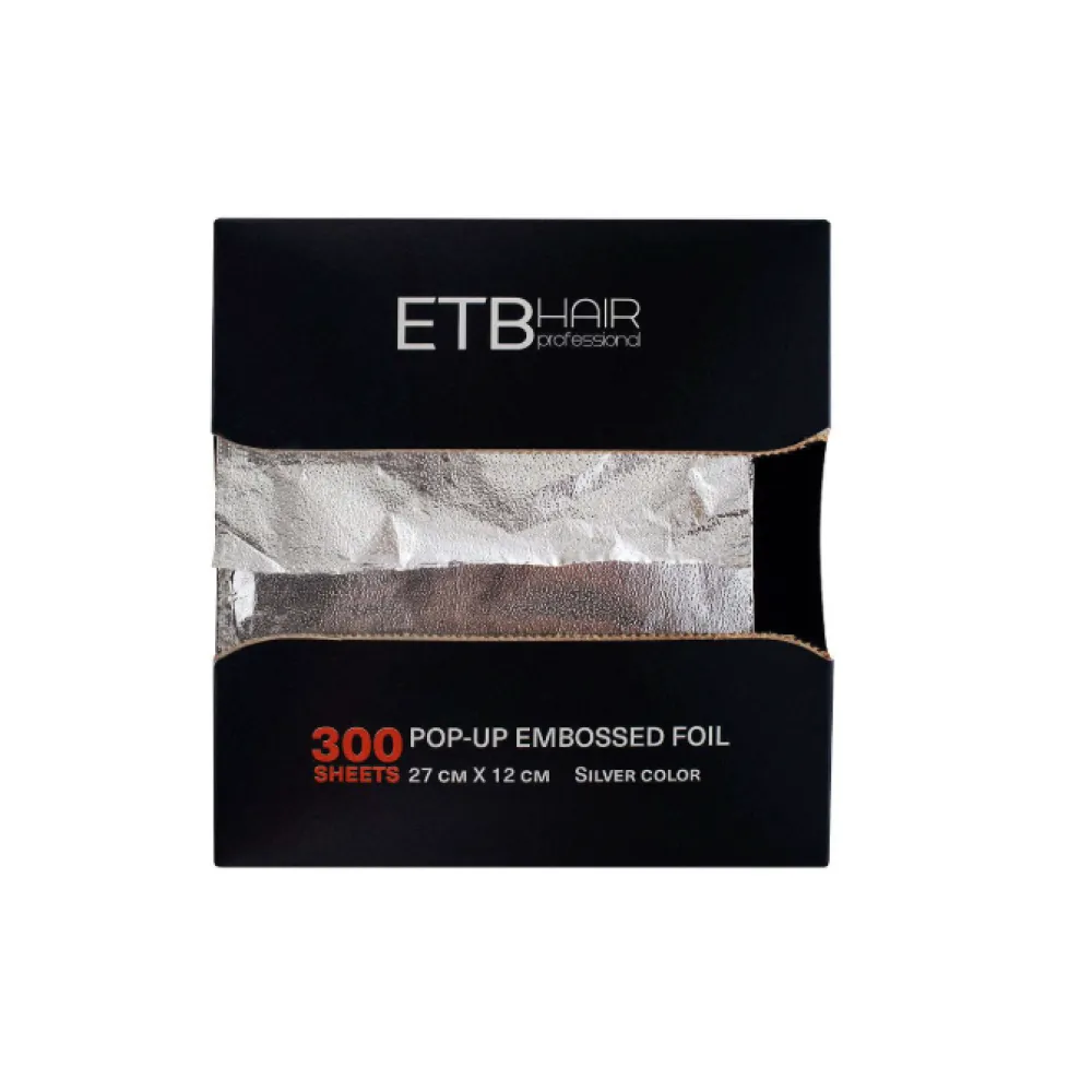 ETB Aluminium pop-up embossed Foil - Profesionāla vienreizlietojama alumīnija folija, 300gab.