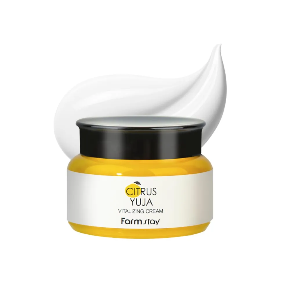 FarmStay Citrus Yuja Vitalizing Cream - Atjaunojošs sejas krēms, 100ml
