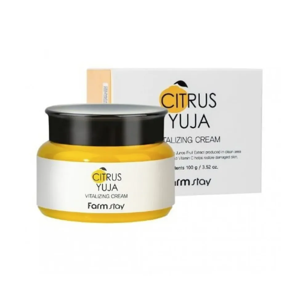 FarmStay Citrus Yuja Vitalizing Cream - Atjaunojošs sejas krēms, 100ml