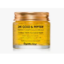 FarmStay 24K Gold&Peptide Perfect Ampoule Cream, 80ml