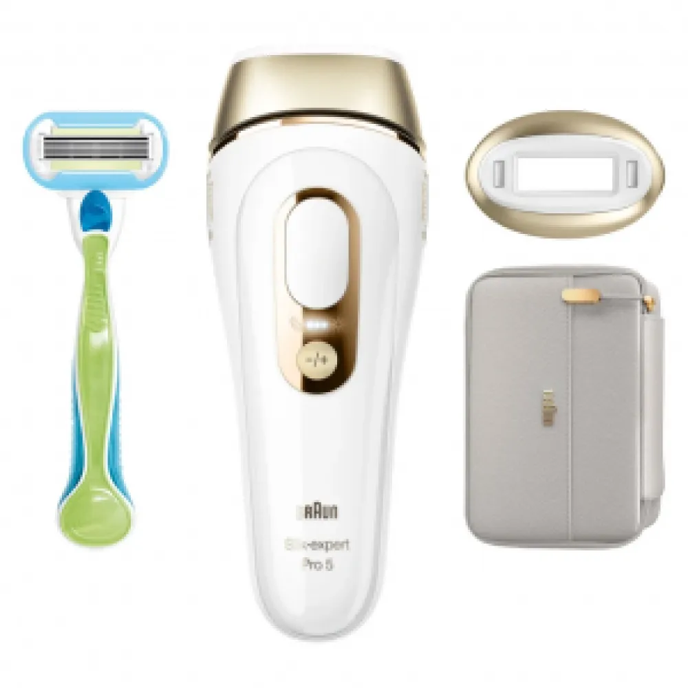 BRAUN Silk-expert Pro 5 PL5054 IPL with 2 extras: Venus razor, soft pouch BRAUN Silk-expert Pro 5 PL5054 IPL with 2 extras: Venus razor, soft pouch