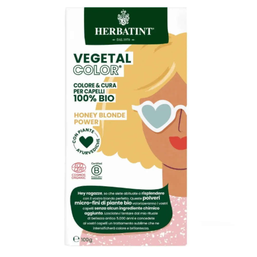 HERBATINT Vegetal Color - Органическая краска для волос (Honey blond power/Медовый блонд)