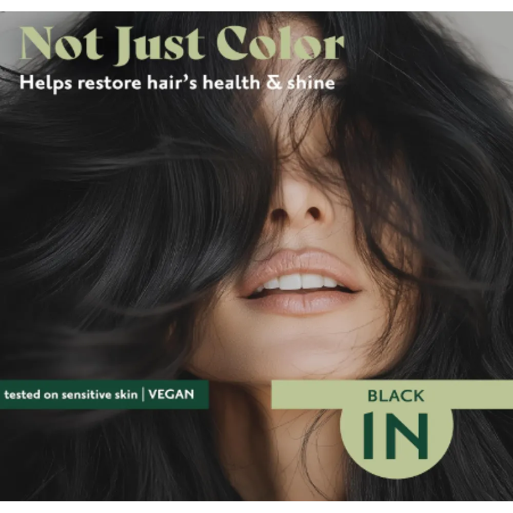 HERBATINT гель-краска для волос на растительной основе - 1N (чёрная)