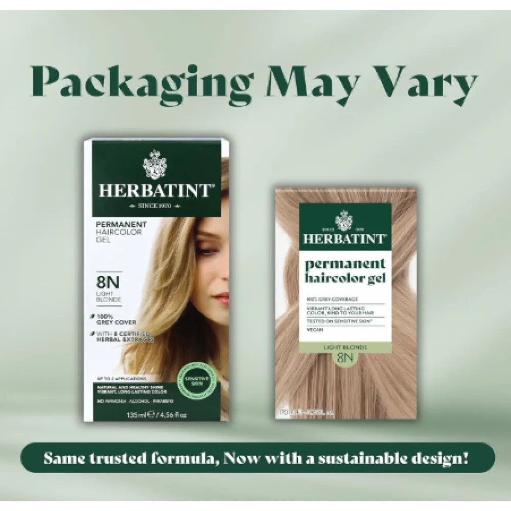 HERBATINT ilgnoturīga, dabīga augu gēlveida matu krāsa - 8N (Gaiši blonda)