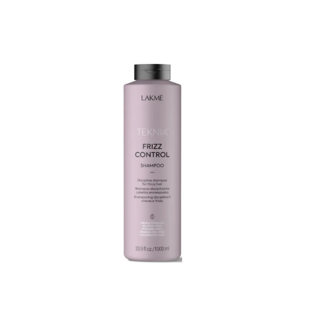 LAKME TEKNIA FRIZZ CONTROL Shampoo - Nogludinošs šampūns nepaklausīgiem un pūkainiem matiem, 1000ml (44411)