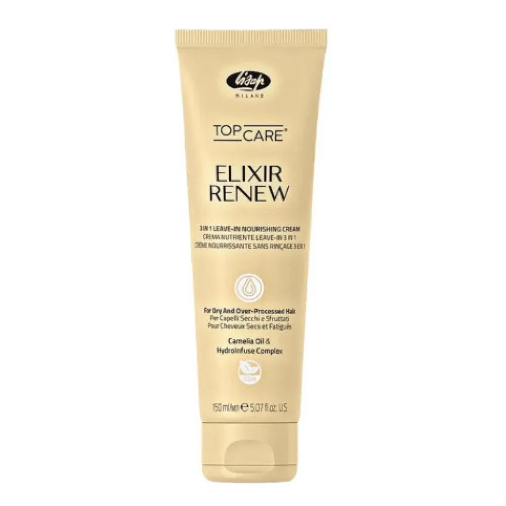 Lisap Milano Top Care ELIXIR 3in1 cream - Интенсивное несмываемое средство ухода для сухих и поврежденных волос, 150ml