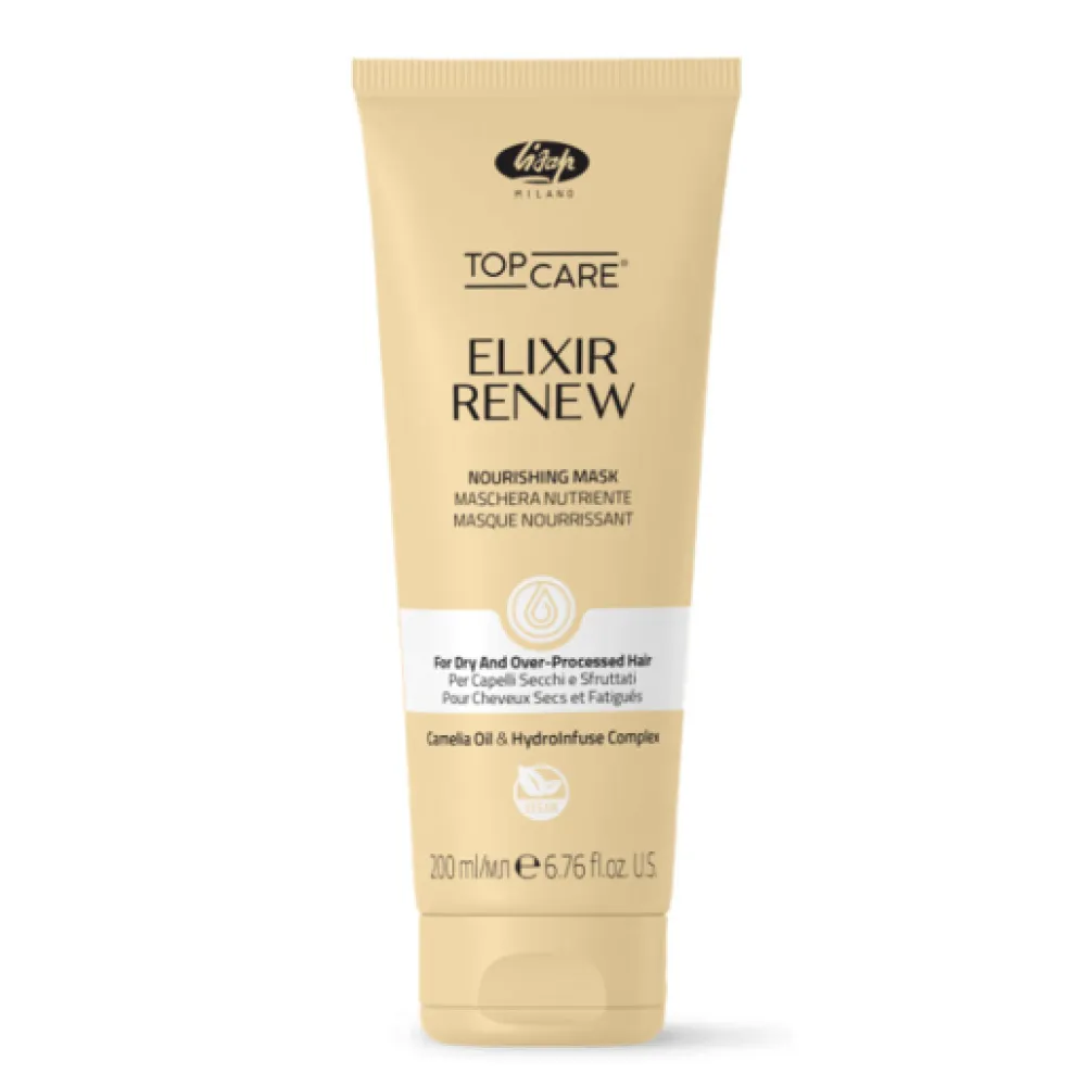 Lisap Milano Top Care ELIXIR Renew Mask - Atjaunojoša maska ķīmiski apstrādātiem un bojātiem matiem, 200ml