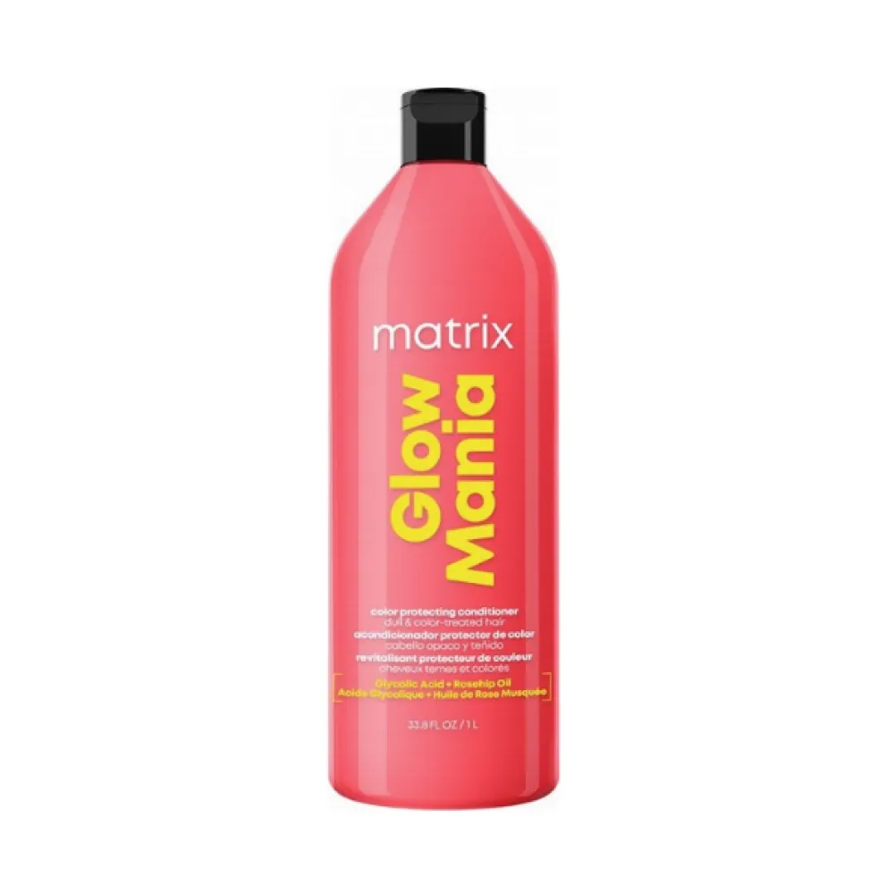 Matrix Glow Mania Conditioner - Kondicionieris krāsotiem matiem ar glikolskābi, 1000ml