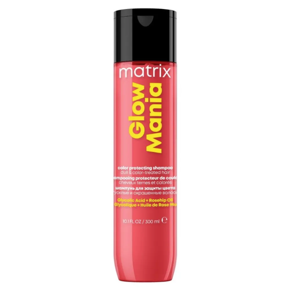 Matrix Glow Mania Shampoo - Šampūns krāsotiem matiem ar glikolskābi, 300ml