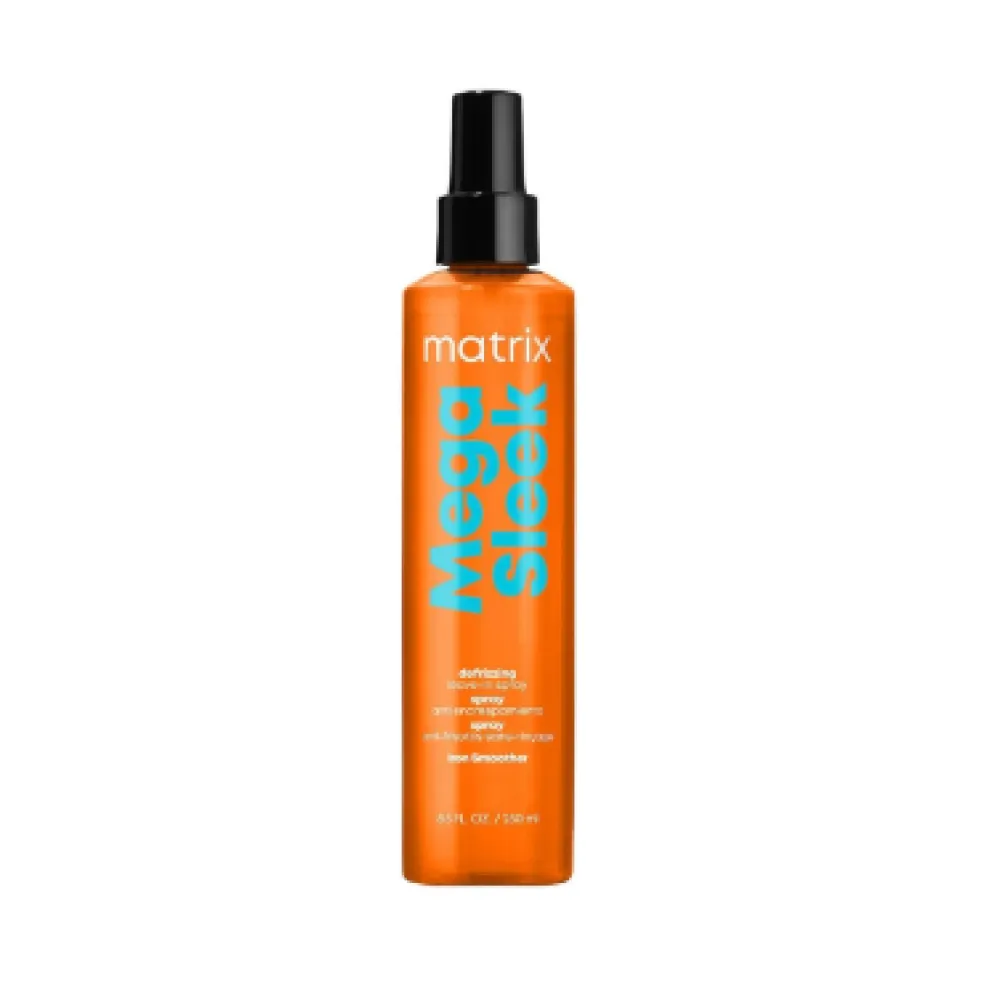 Matrix Total Results Mega Sleek Defrizzing Leave-in Spray - Izsmidzināms līdzeklis karstuma aizsārdzībai nepakļāvīgiem matiem, 250ml