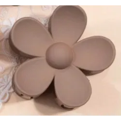Flower Clip for Hair - brown
