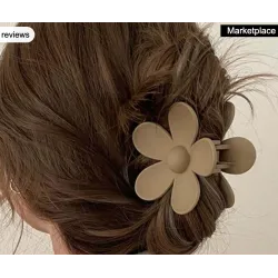 Flower Clip for Hair - brown