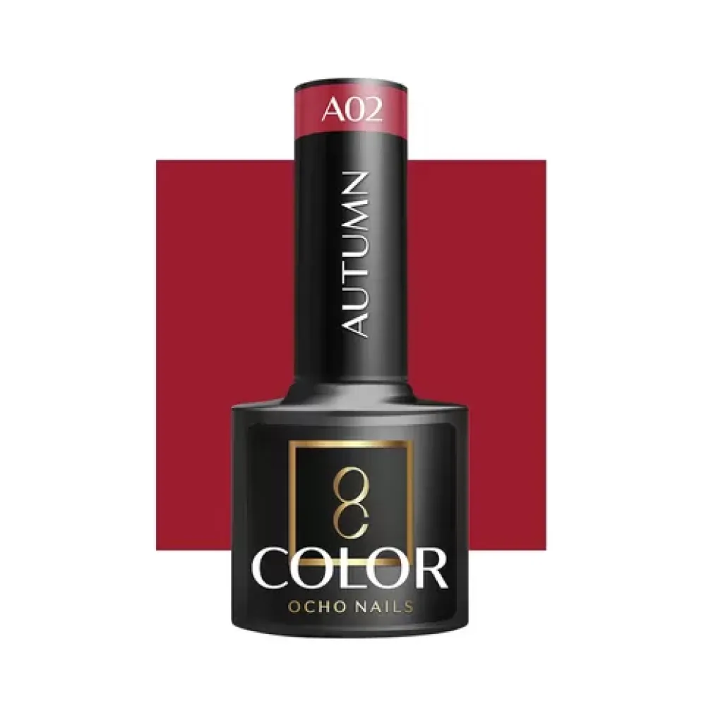 OCHO NAILS AUTUMN A02 - Стойкий гибридный гель лак для ногтей, 5ml