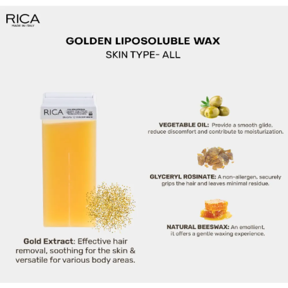 RICA Golden wax - Золотой воск, 100ml RICA Golden wax - Золотой воск, 100ml