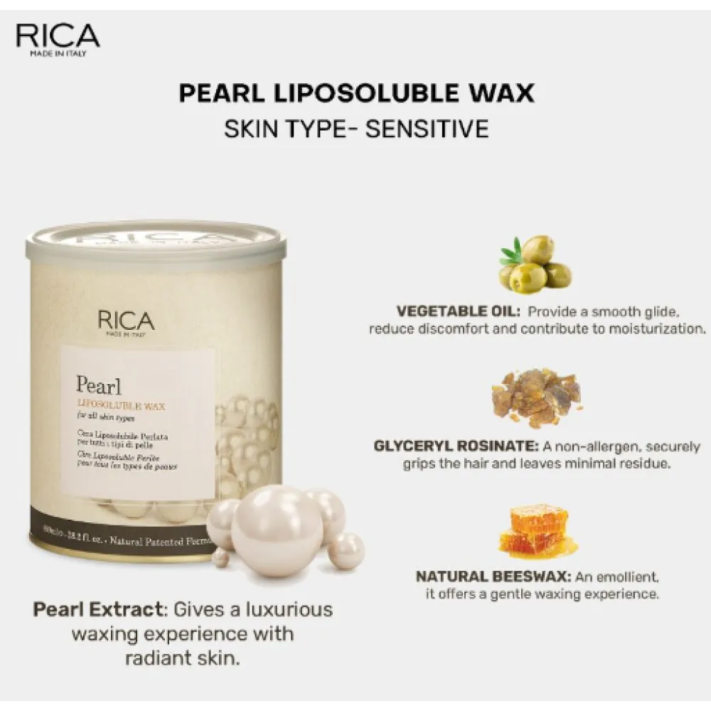 RICA Pearl wax - Pērļu vasks, 800ml
