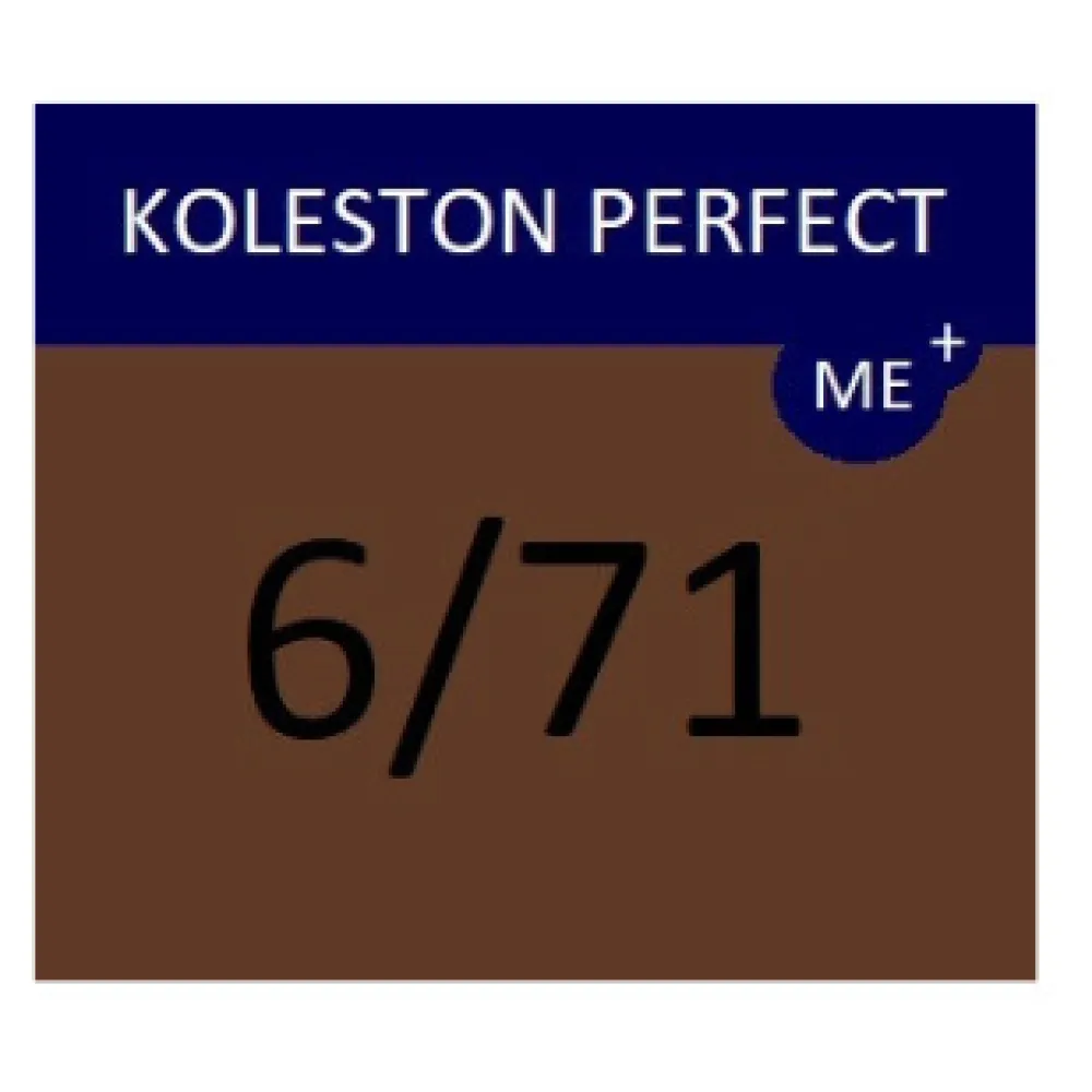 WELLA PROFESSIONALS KOLESTON PERFECT ME+ - Matu krāsa, 6/71 - TUMŠI BLONDS PELNU BRŪNS