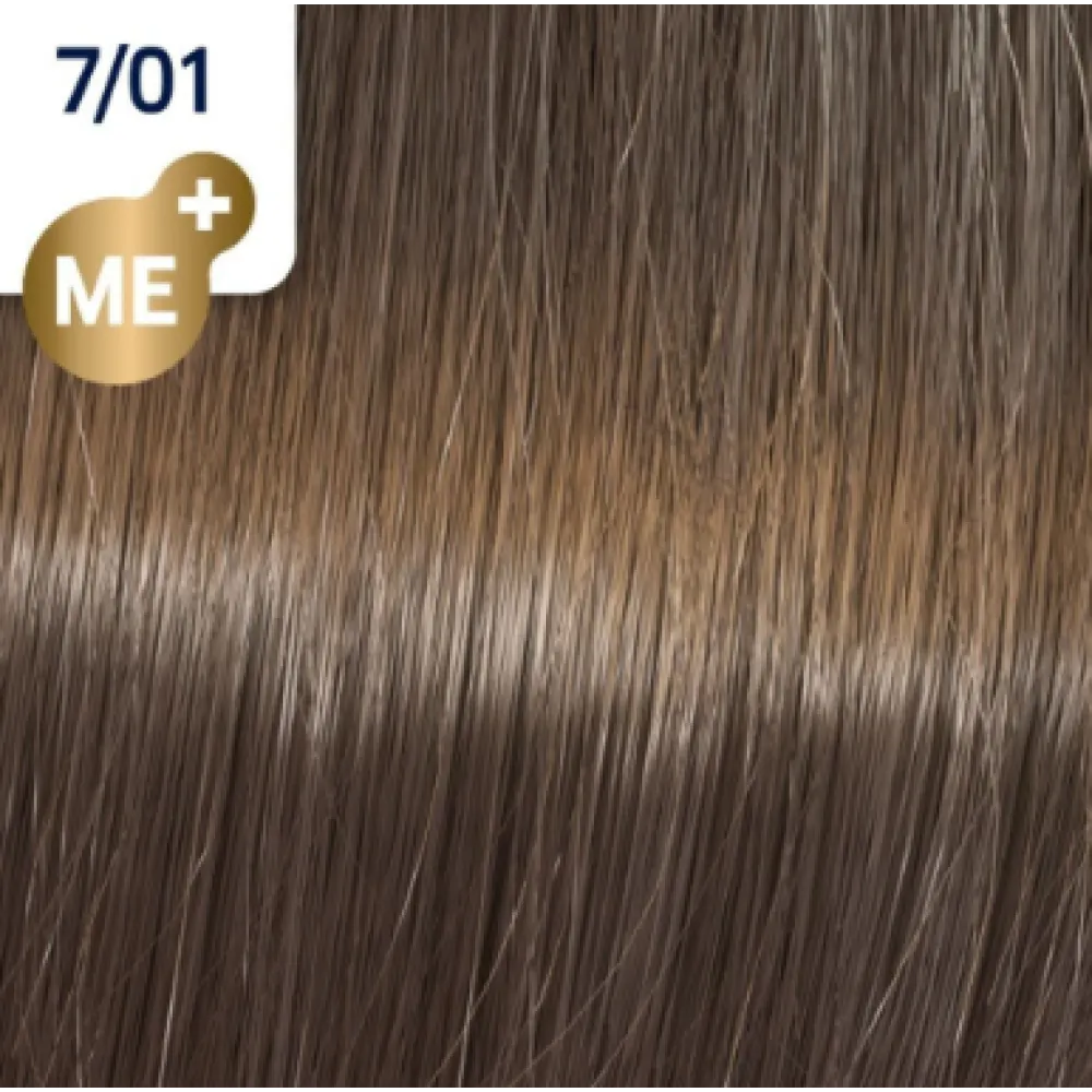 WELLA PROFESSIONALS KOLESTON PERFECT ME+ - Matu krāsa, 7/01 - DABĪGI PELNU BLONDS