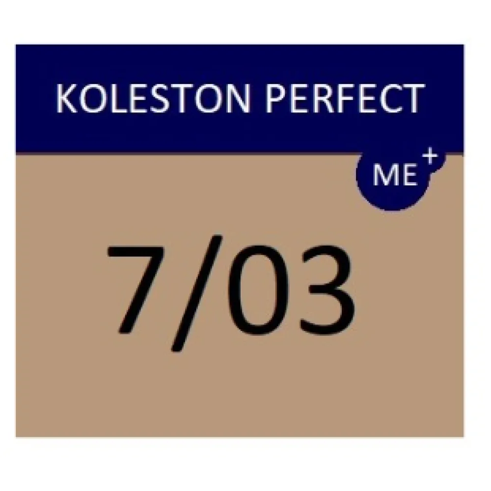 WELLA PROFESSIONALS KOLESTON PERFECT ME+ - Matu krāsa, 7/03 - DABĪGI ZELTA BLONDS