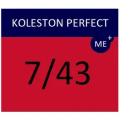 WELLA PROFESSIONALS KOLESTON PERFECT ME+ - Matu krāsa, 7/43 - VIDĒJI SARKANA ZELTA BLONDS
