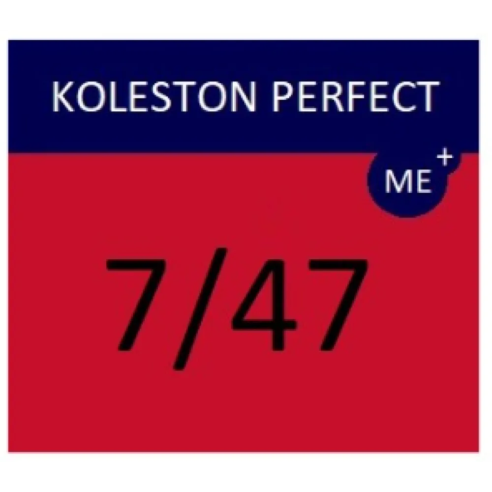 WELLA PROFESSIONALS KOLESTON PERFECT ME+ - Matu krāsa, 7/47 - VIDĒJI SARKANS BRŪNI BLONDS