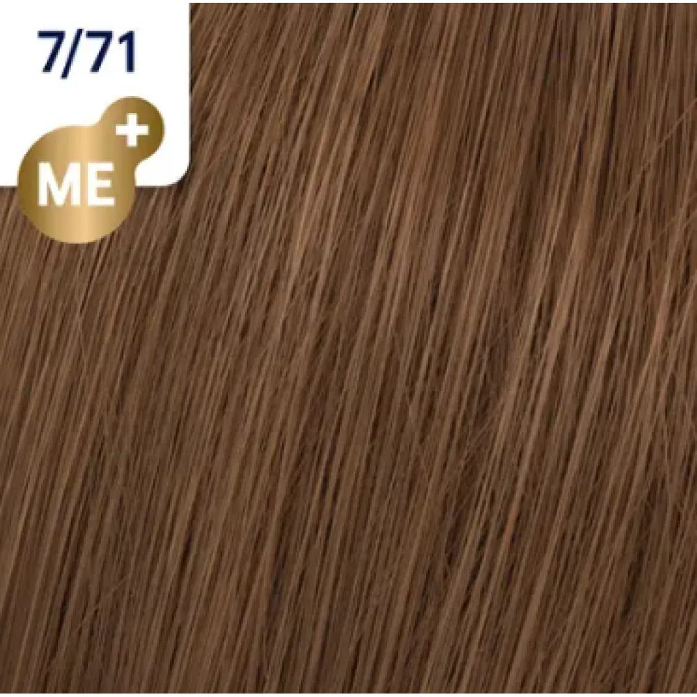 WELLA PROFESSIONALS KOLESTON PERFECT ME+ - Matu krāsa, 7/71 - VIDĒJI BLONDS PELNU BRŪNS
