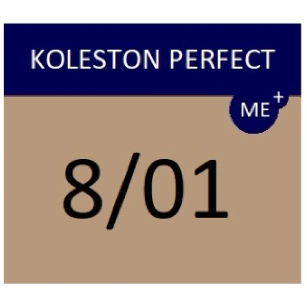WELLA PROFESSIONALS KOLESTON PERFECT ME+ - Matu krāsa, 8/01 - GAIŠI NATURĀLAIS PELNU BLONDS