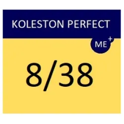 WELLA PROFESSIONALS KOLESTON PERFECT ME+ - Matu krāsa, 8/38 - GAIŠI BLONDS ZELTA PĒRĻU