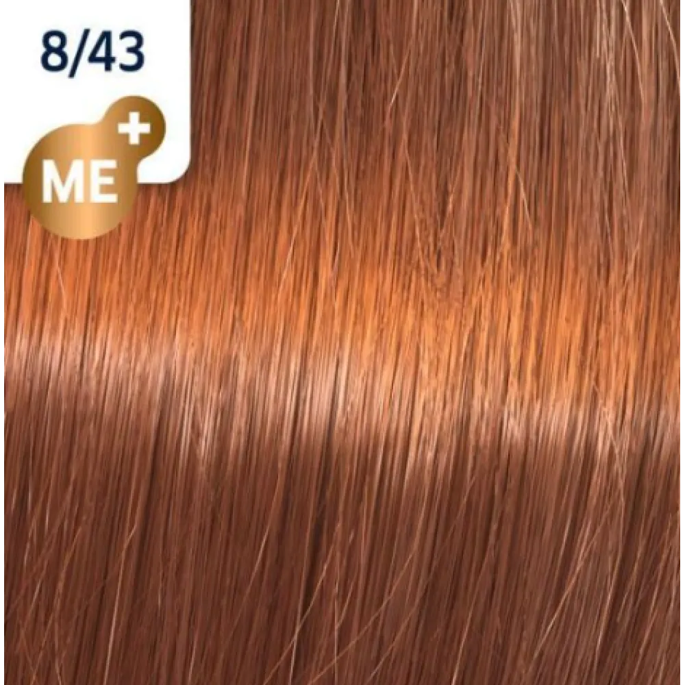 WELLA PROFESSIONALS KOLESTON PERFECT ME+ - Matu krāsa, 8/43 - GAIŠI SARKANS ZELTA BLONDS